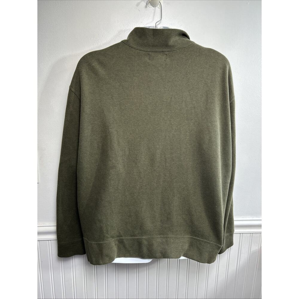 Vintage Polo Ralph Lauren Sweater Men XL Green Cotton Full Zip Casual Preppy - Picture 5 of 9